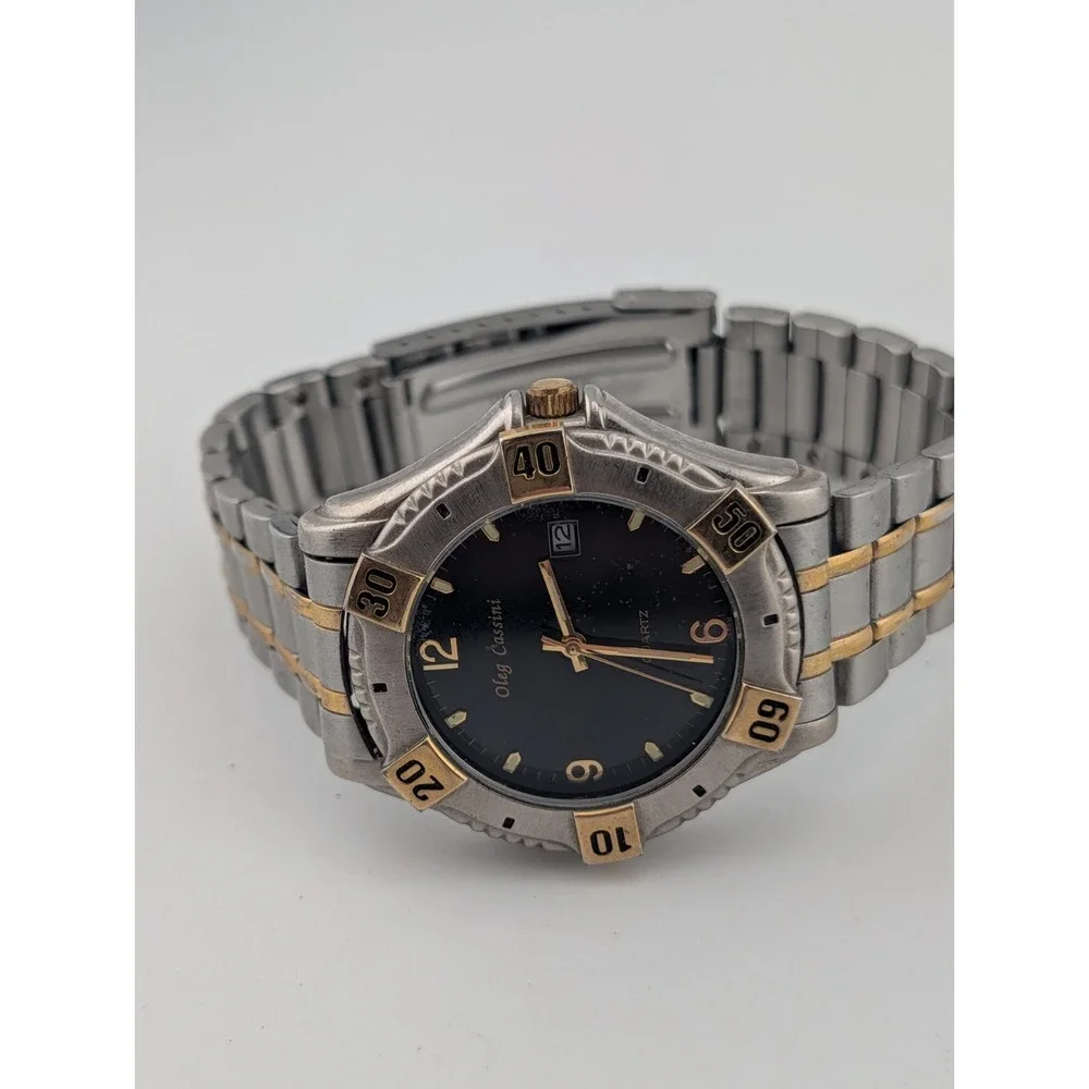 Oleg Cassini Men's Watch 38mm Case Two Tone 7.5